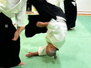 November Brighton Course - Sensei Carl Myers of the Brighton and Shoreham club hosting the course, practices 15th form kokyunage projection